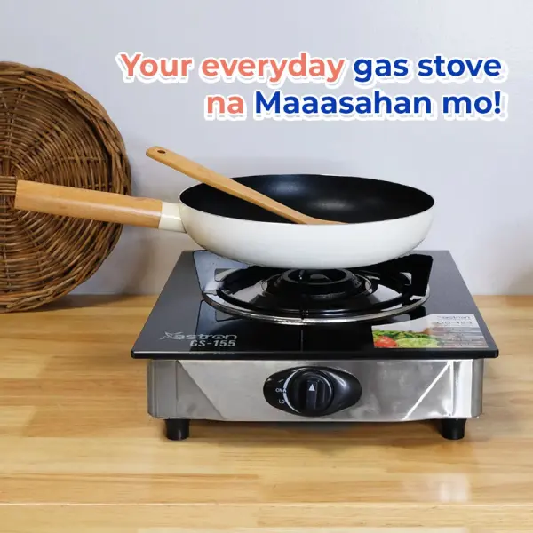 ASTRON GS-155 Glass Top Single Burner Gas Stove | Tempered Glass | Automatic Ignition | Premium LPG Stove