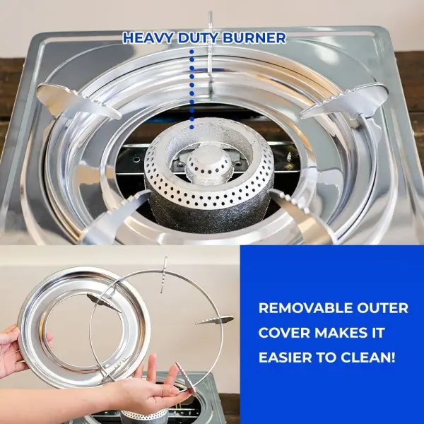 ASTRON GS-188 Single Burner Gas Stove | Heavy-Duty Stainless Steel | Auto-Ignition